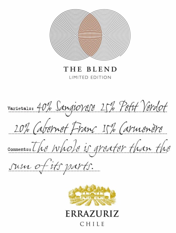 Errazuriz Aconcagua Valley The Blend Collection 2012 Front Label