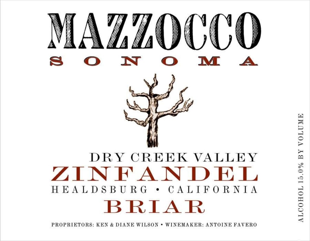 Mazzocco Briar Zinfandel 2011 Front Label
