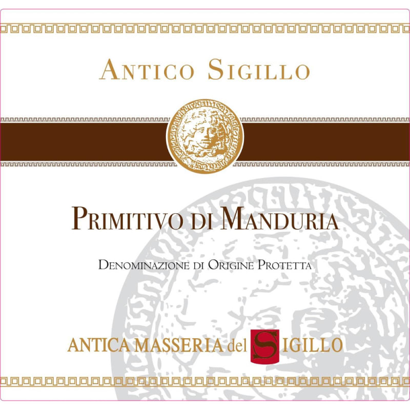 Antica Masseria Primitivo di Manduria 2013 Front Label