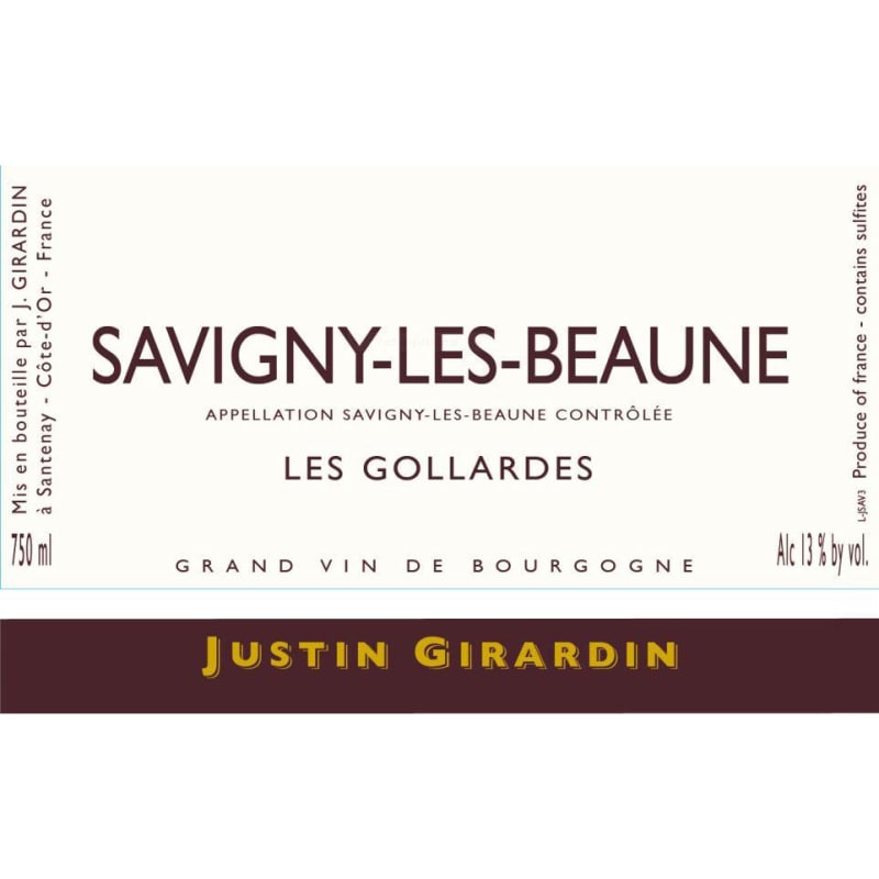 Justin Girardin Savigny-les-Beaune Les Gollardes 2014 Front Label