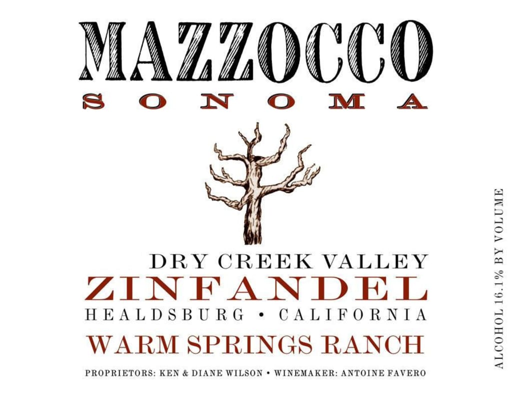 Mazzocco Warm Springs Ranch Zinfandel 2008 Front Label