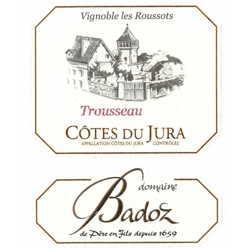 Badoz Cotes du Jura Trousseau 2013 Front Label