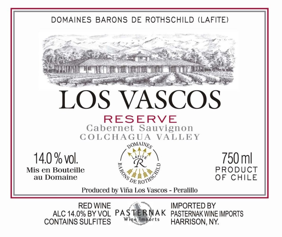 Los Vascos Reserve Cabernet Sauvignon 2009 Front Label