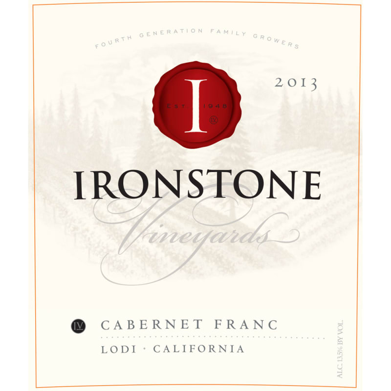 Ironstone Cabernet Franc 2013 Front Label