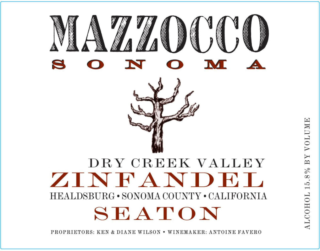 Mazzocco Seaton Zinfandel 2014 Front Label