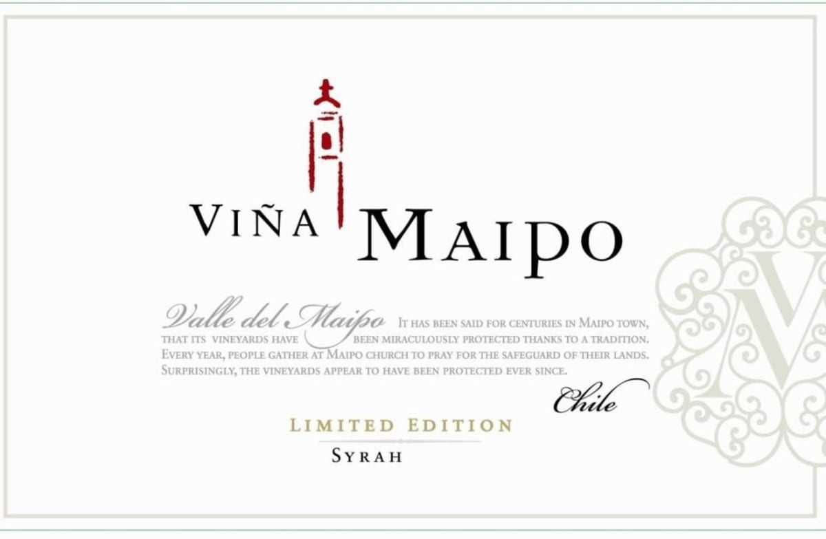Vina Maipo Limited Edition Syrah 2008 Front Label