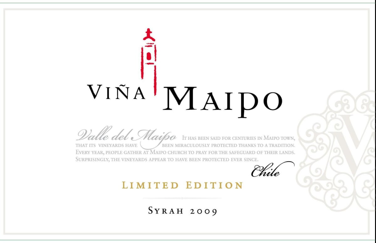 Vina Maipo Limited Edition Syrah 2009 Front Label