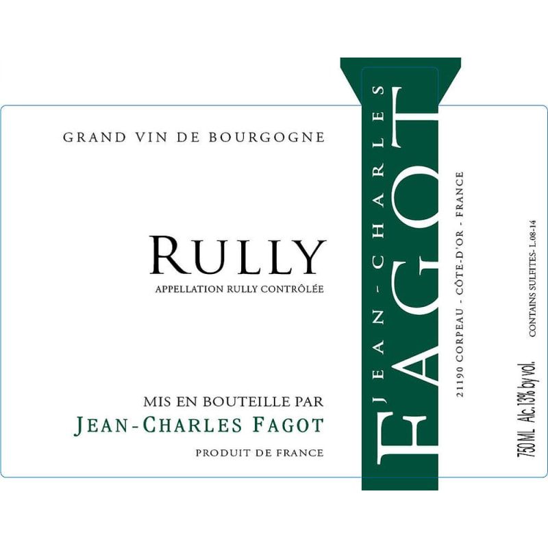 Domaine Jean-Charles Rully Blanc 2014 Front Label