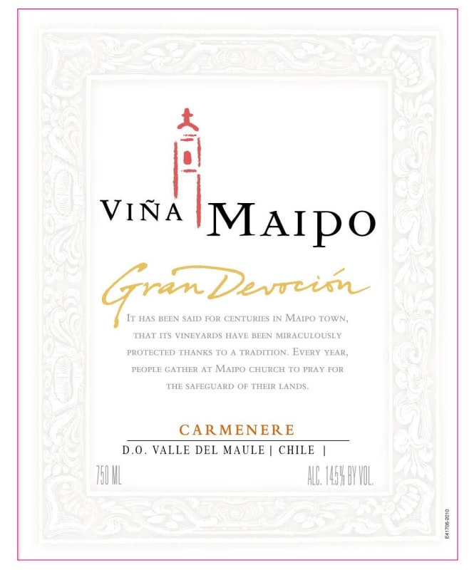 Vina Maipo Gran Devocion Carmenere - Syrah 2012 Front Label