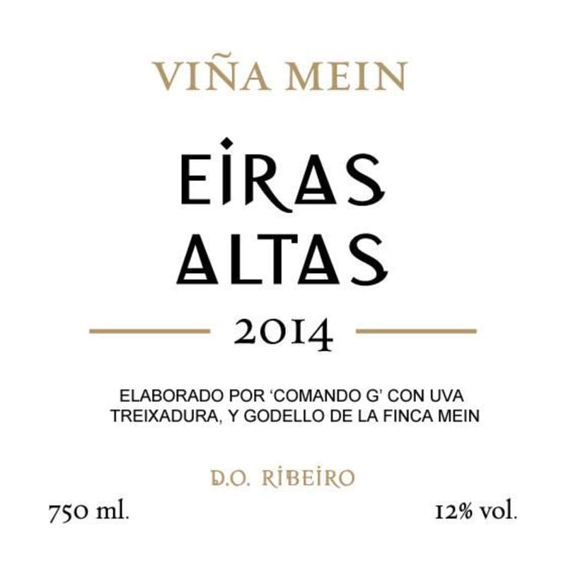 Vina Mein Eiras Altas 2014 Front Label