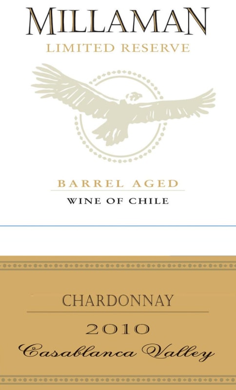 Millaman Limited Reserve Chardonnay 2010 Front Label