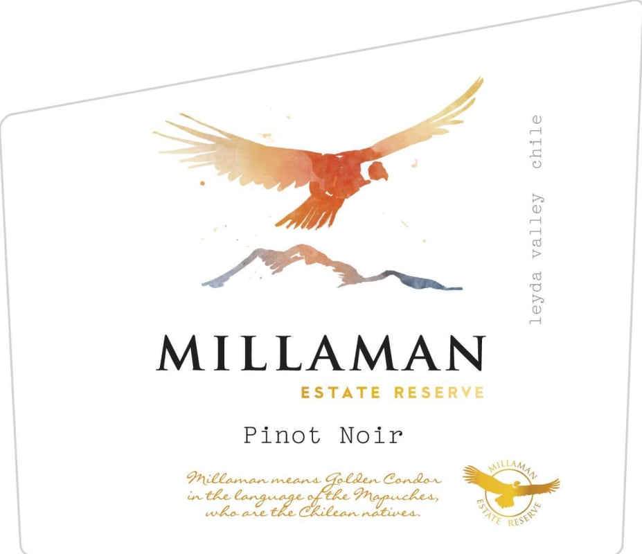 Millaman Estate Reserve Pinot Noir 2012 Front Label