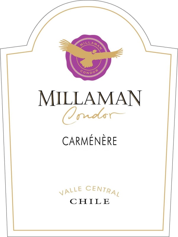 Millaman Condor Carmenere 2015 Front Label