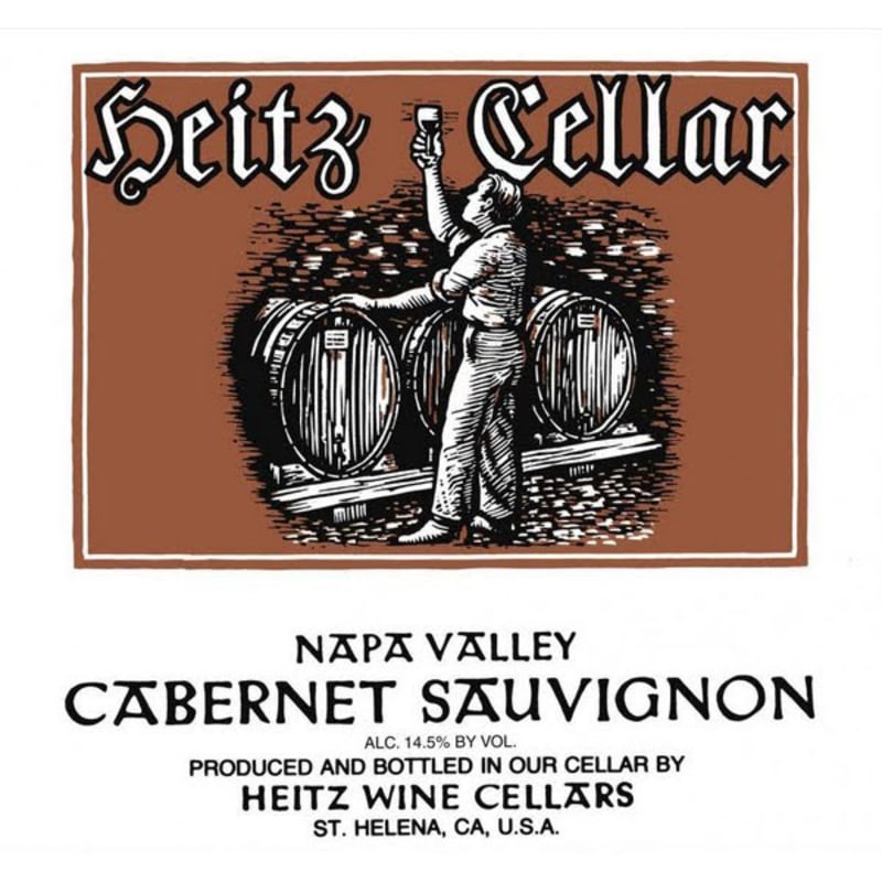 Heitz Cellar Napa Valley Cabernet Sauvignon (stained label) 1992 Front Label