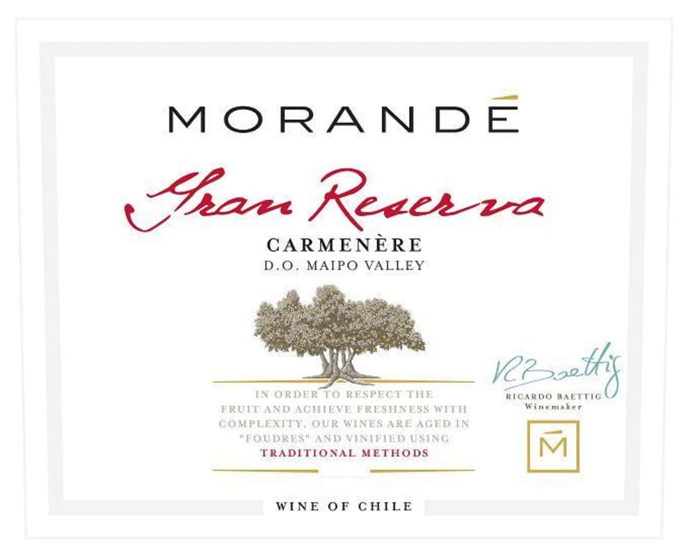 Morande Gran Reserva Carmenere 2011 Front Label