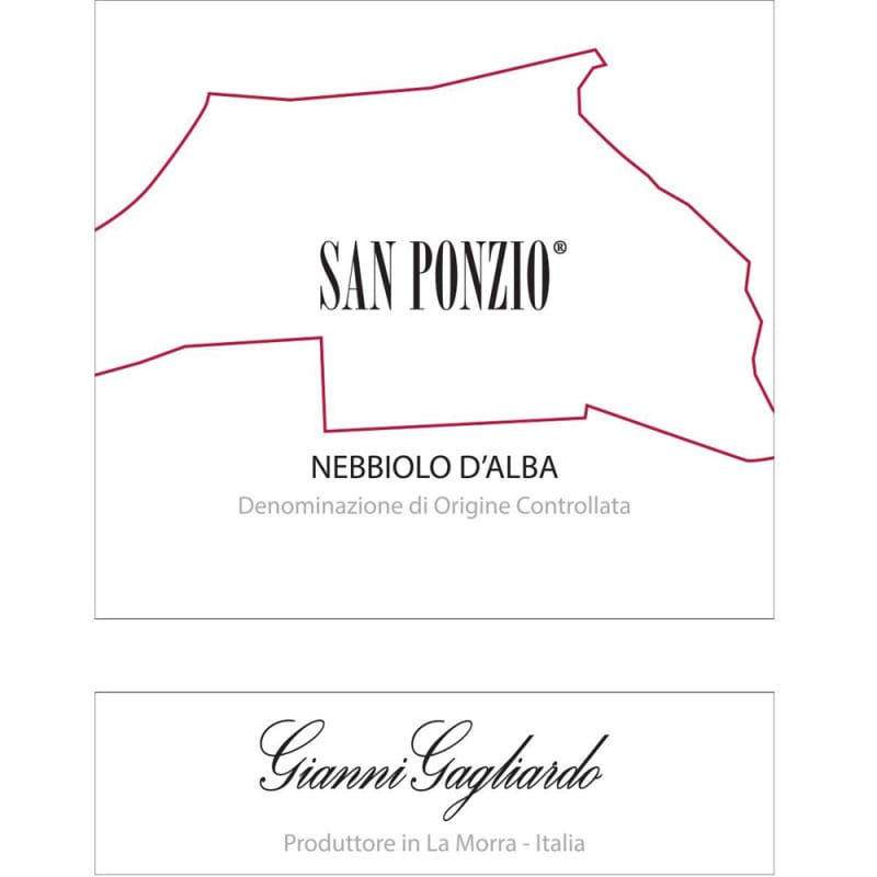 Gianni Gagliardo San Ponzio Nebbiolo d'Alba 2010 Front Label