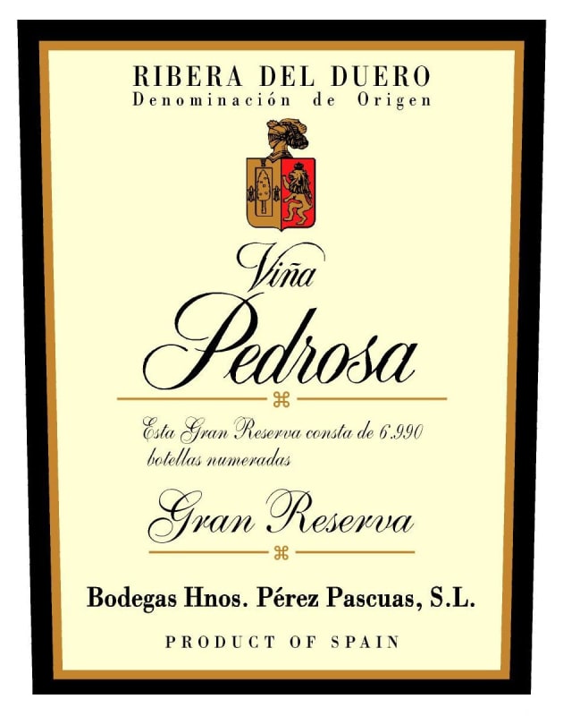Perez Pascuas Vina Pedrosa Gran Reserva 2006 Front Label