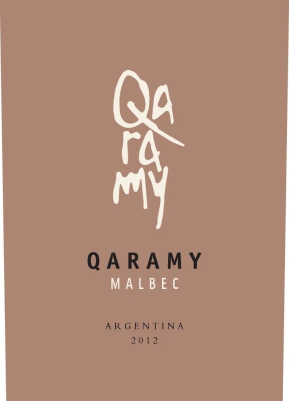 Qaramy Malbec 2012 Front Label