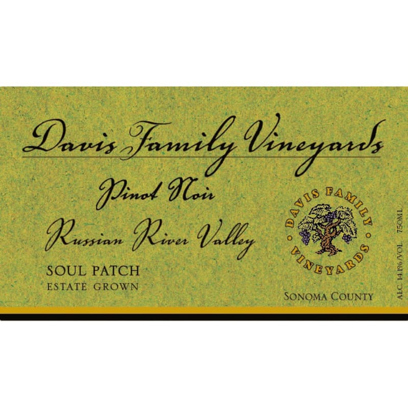 Davis Family Vineyards Soul Patch Estate Pinot Noir 2012 Front Label