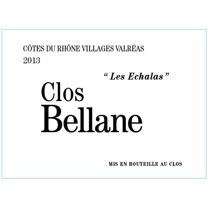 Clos Bellane Les Echalas Cotes du Rhone Villages Blanc Valreas 2013 Front Label