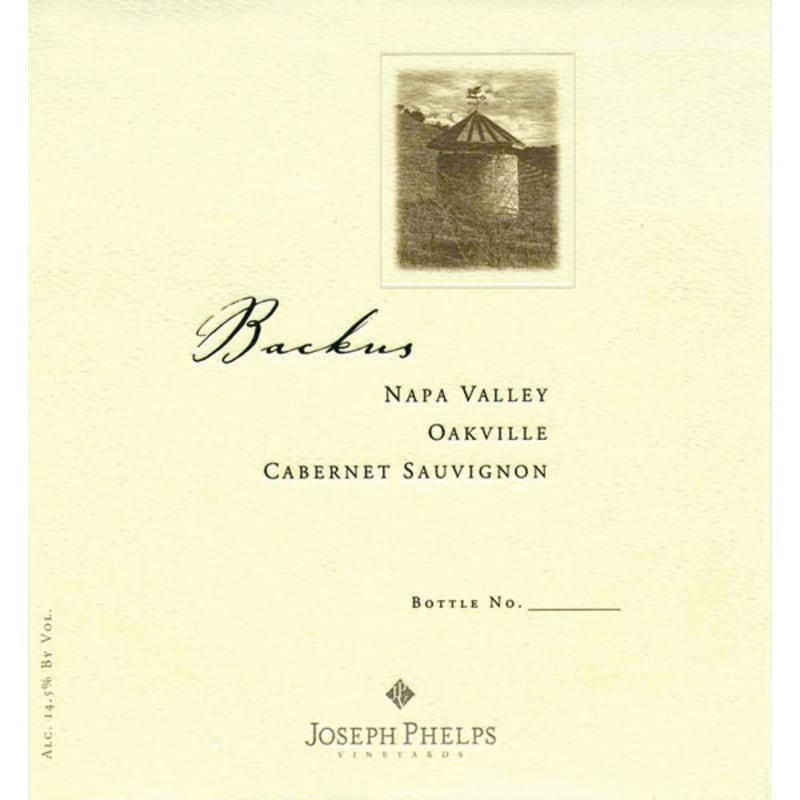 Joseph Phelps Backus Vineyard Cabernet Sauvignon (3 Liter - autographed) 2003 Front Label