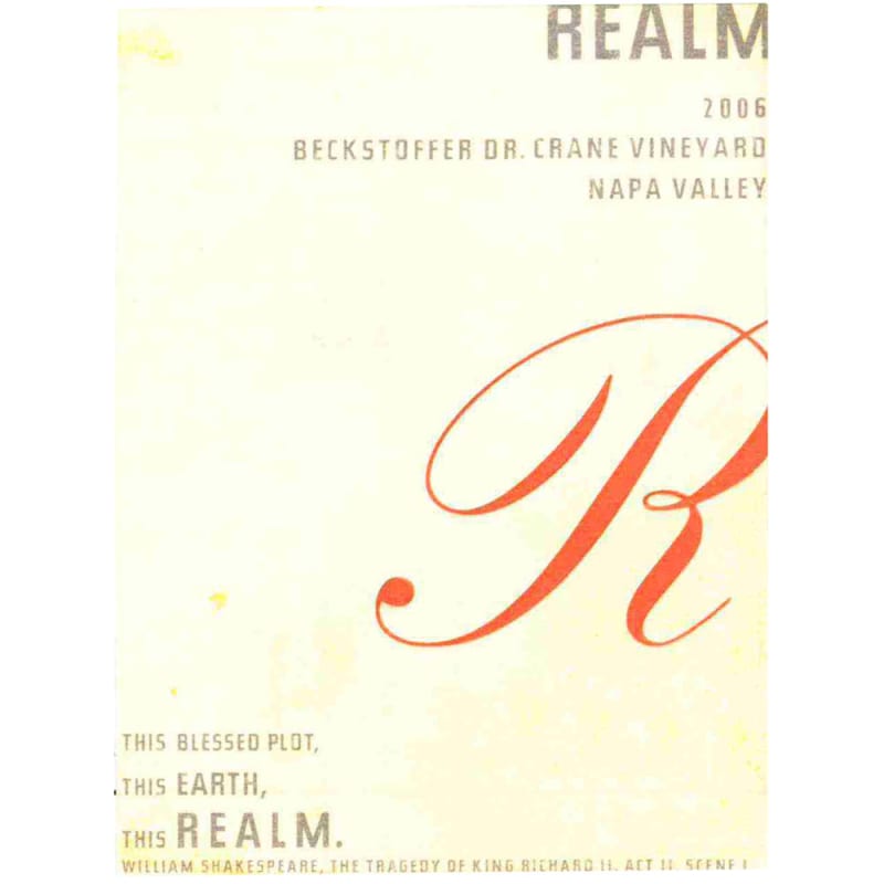 Realm Cellars Beckstoffer Dr. Crane Cabernet Sauvignon (1.5 Liter Magnum) 2006 Front Label