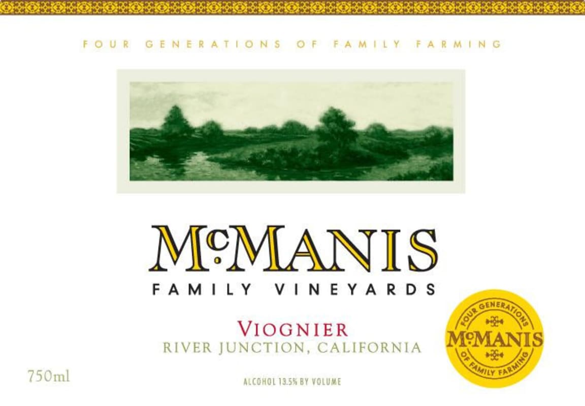 McManis Family Vineyards Viognier 2015 Front Label