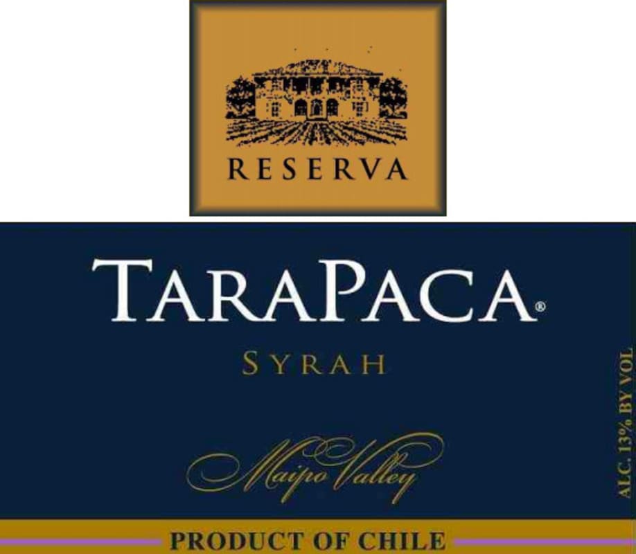 Vina Tarapaca Reserva Syrah 2014 Front Label