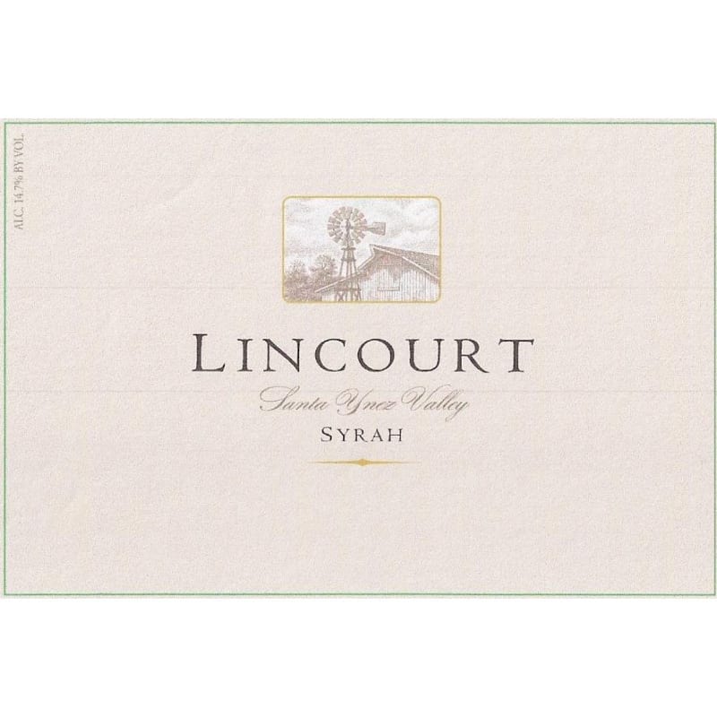 Lincourt Syrah 2001 Front Label