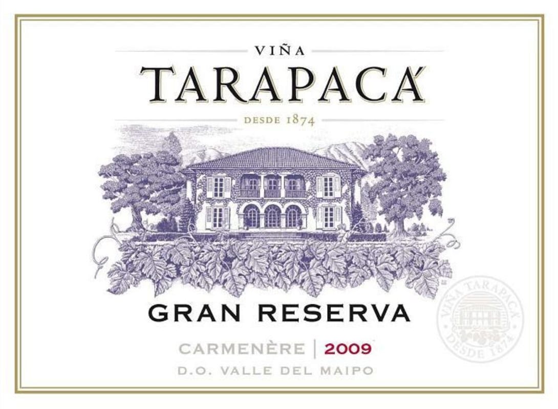 Vina Tarapaca Gran Reserva Carmenere 2009 Front Label