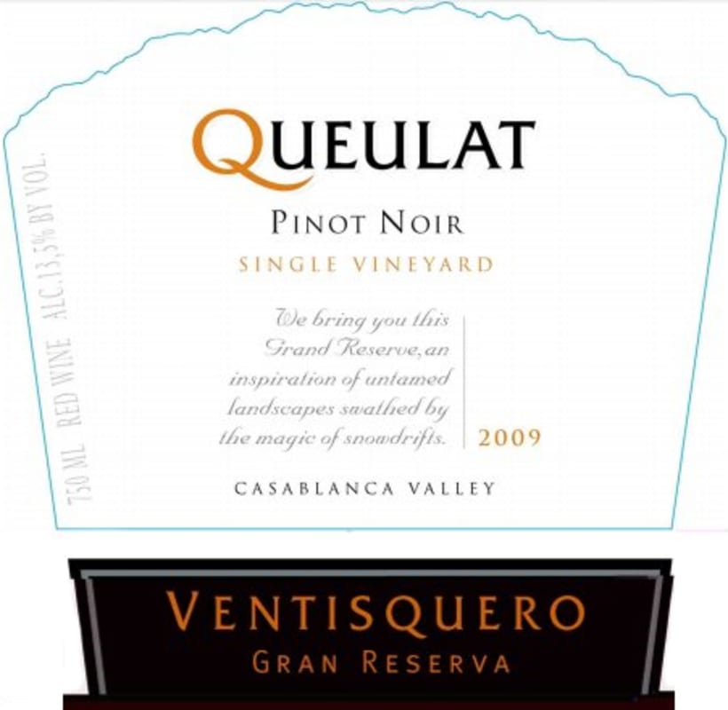 Vina Ventisquero Queulat Gran Reserva Pinot Noir 2009 Front Label