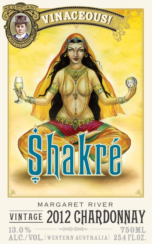 Vinaceous Shakre Chardonnay 2012 Front Label