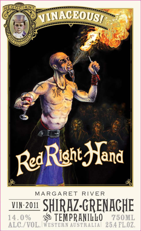 Vinaceous Red Right Hand 2011 Front Label