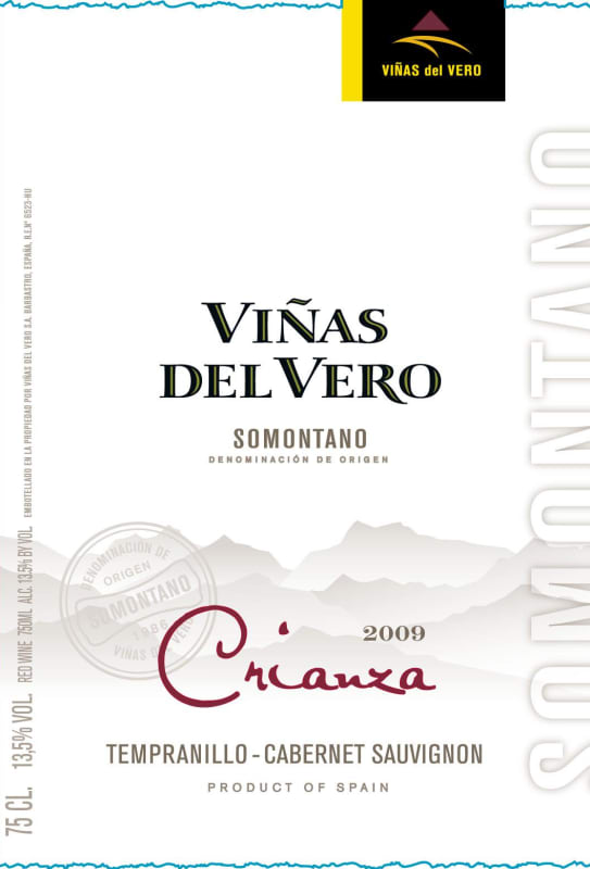 Vinas del Vero Crianza 2009 Front Label
