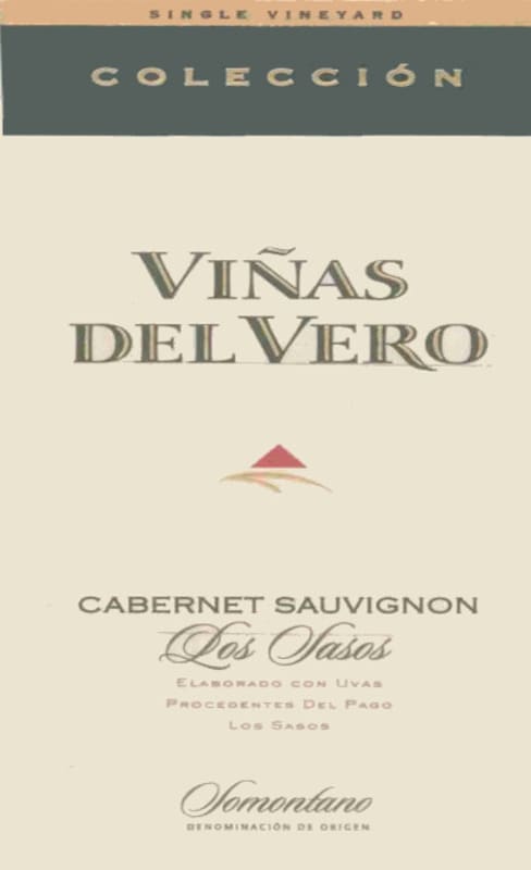 Vinas del Vero Coleccion Pago Los Sasos Cabernet Sauvignon 2014 Front Label