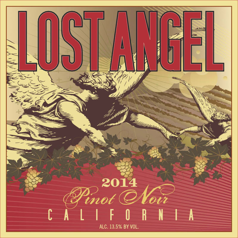 Lost Angel Pinot Noir 2014 Front Label