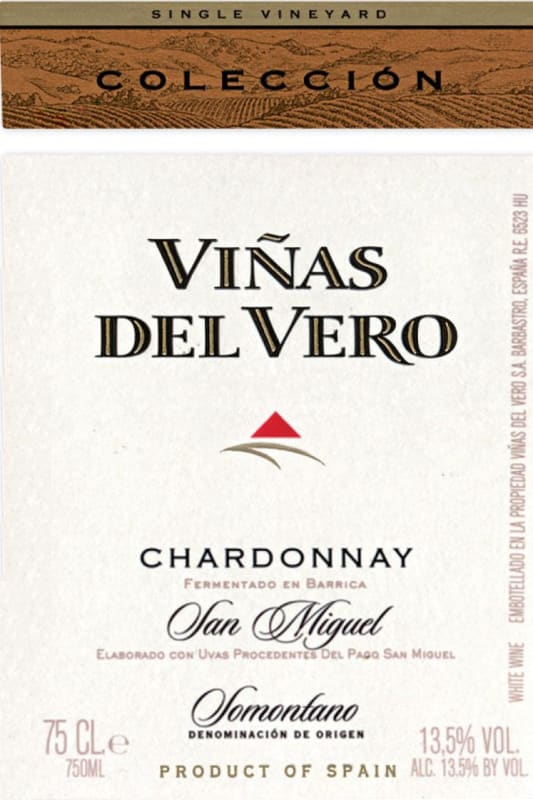 Vinas del Vero Coleccion San Miguel Chardonnay 2012 Front Label