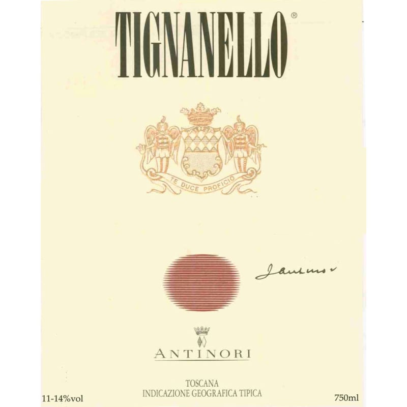 Marchesi Antinori Tignanello (1.5 Liter Magnum - stained label) 1995 Front Label