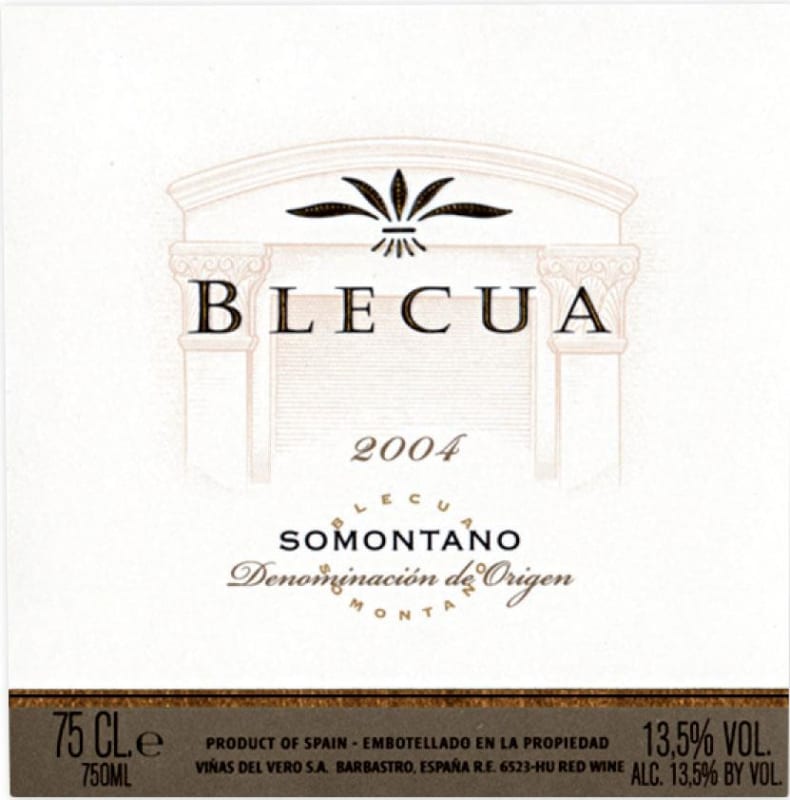Vinas del Vero Blecua 2004 Front Label