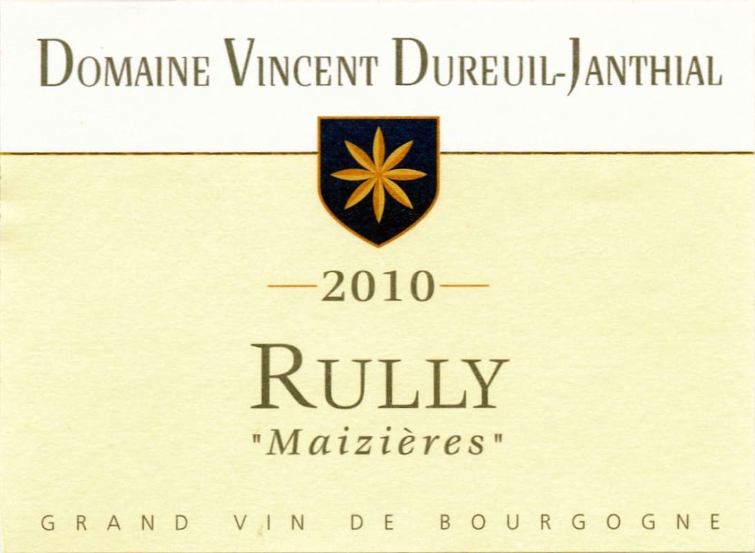 Dureuil-Janthial Rully Maizieres 2010 Front Label