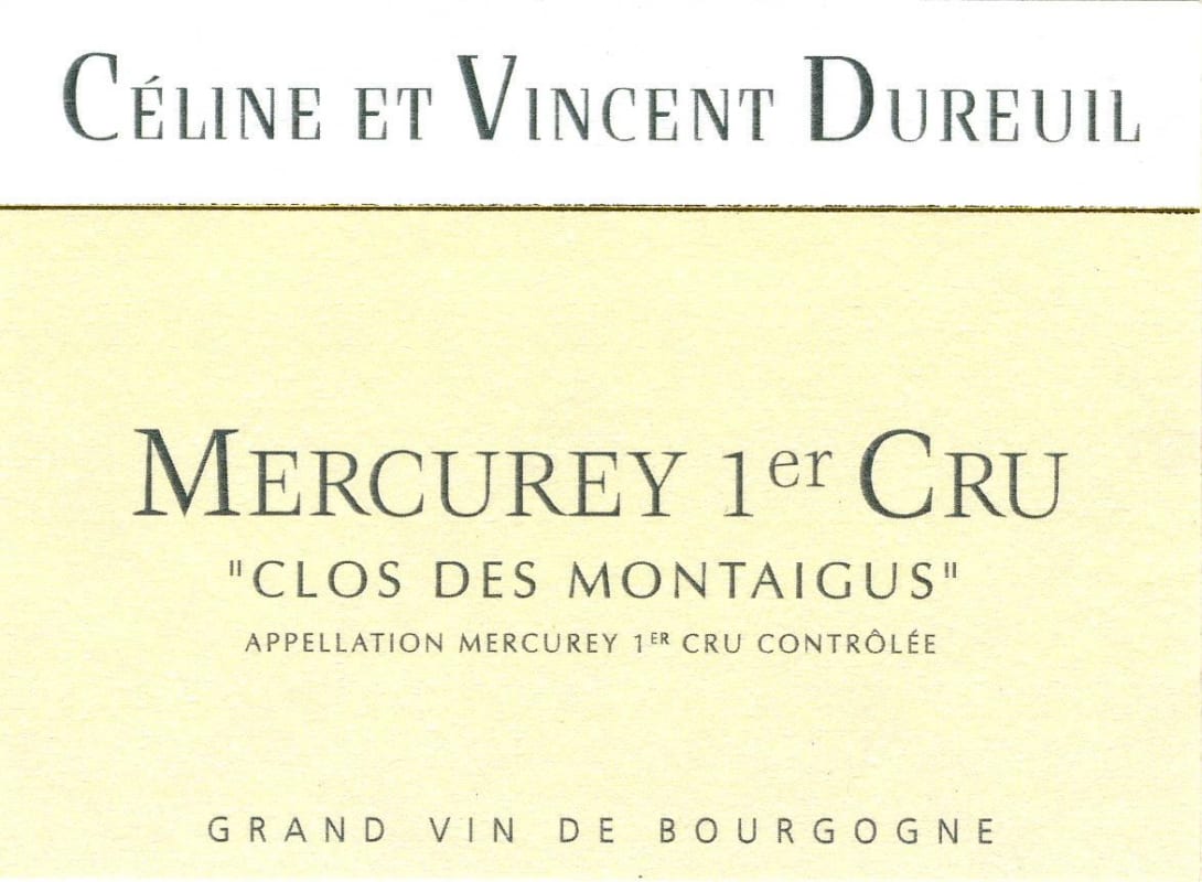 Dureuil-Janthial Mercurey Clos Des Montaigus Premier Cru 2013 Front Label