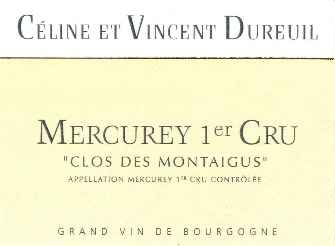 Dureuil-Janthial Mercurey Clos Des Montaigus Premier Cru 2012 Front Label