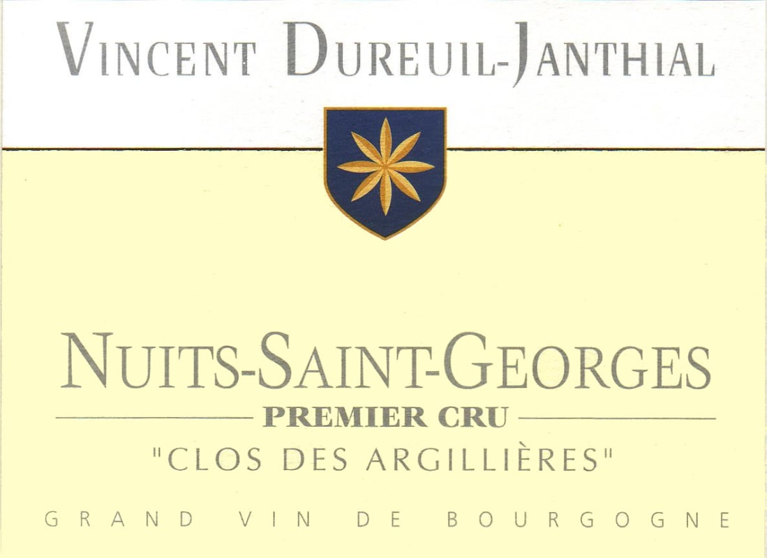 Dureuil-Janthial Nuits-Saint-Georges Clos des Argillieres Premier Cru 2009 Front Label