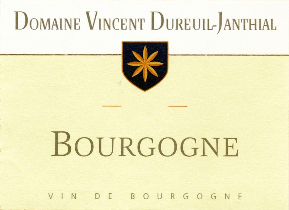 Dureuil-Janthial Bourgogne Pinot Noir 2013 Front Label