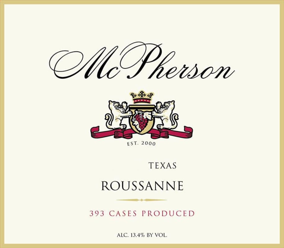 McPherson Roussanne 2015 Front Label