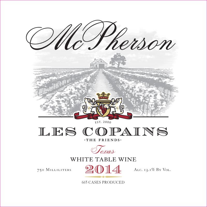 McPherson Les Copains White 2014 Front Label