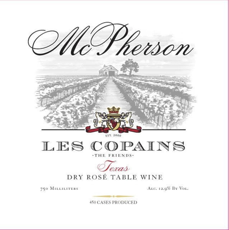 McPherson Les Copains Dry Rose 2015 Front Label