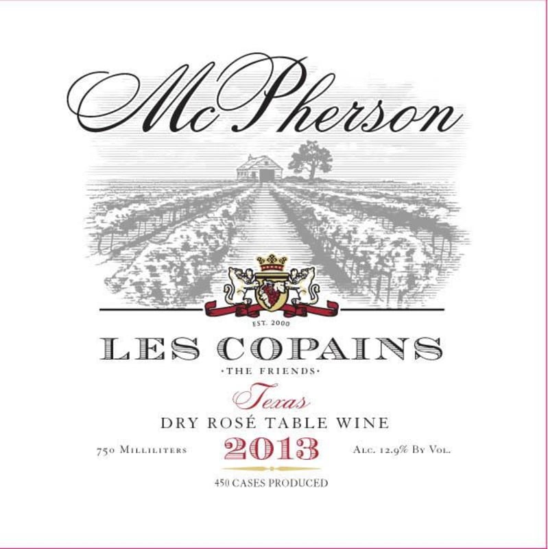 McPherson Les Copains Dry Rose 2013 Front Label