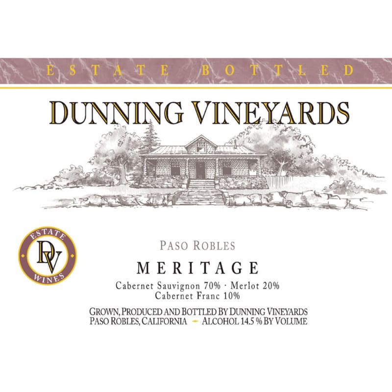 Dunning Meritage Red 2012 Front Label