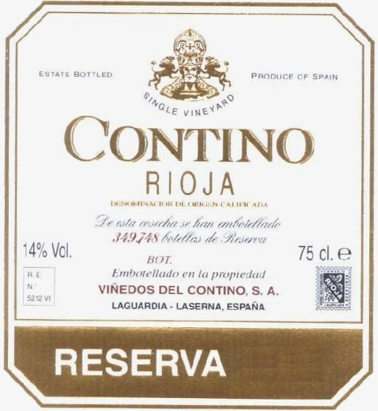 Contino Rioja Reserva 2006 Front Label